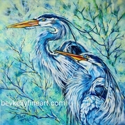 Blue Herons on Guard